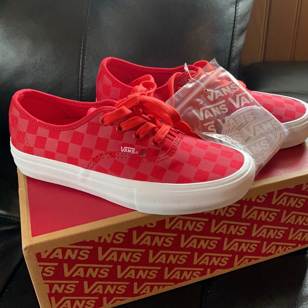 Vans Authentic Pro Red Reflective Checkered ultra cushion HD sz 4.5m/6.5w
